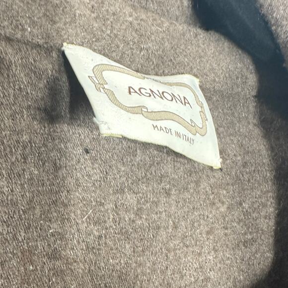 Agnona Size 40 Short Sleeve Cinch Waist Lagenlook Jacket Brown Silk Cashmere - Picture 15 of 16